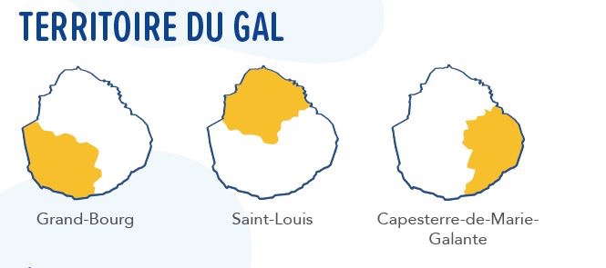Territoire du GAL — Grand-Bourg, Saint-Louis et Capesterre-de-Marie-Galante